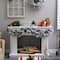 6ft. Pre-Lit LED Flocked Christmas Garland with Pinecones